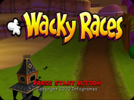 Wacky Races title screen for Sega Dreamcast